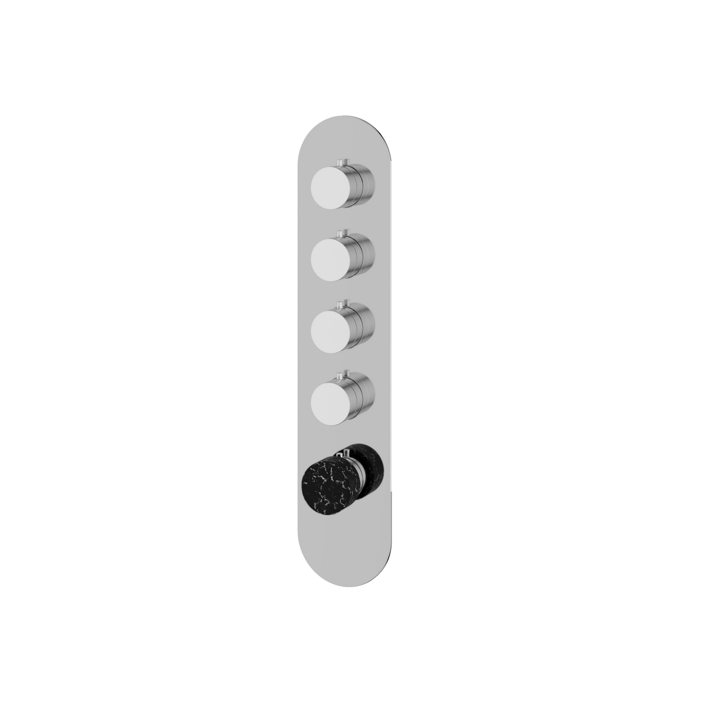 ROUND TRIM SET FOR 4 SHUT-OFF THERMOSTATIC VALVE