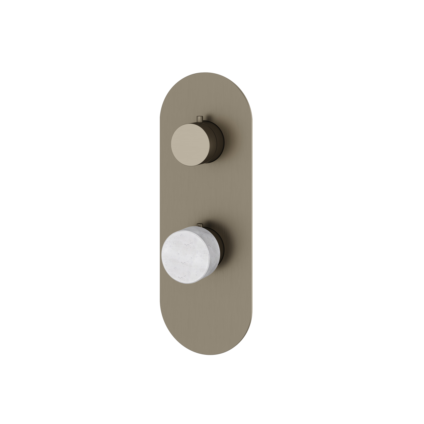 ROUND TRIM SET WITH 2-WAY SHARED DIVERTER FOR THERMOSTATIC VALVE