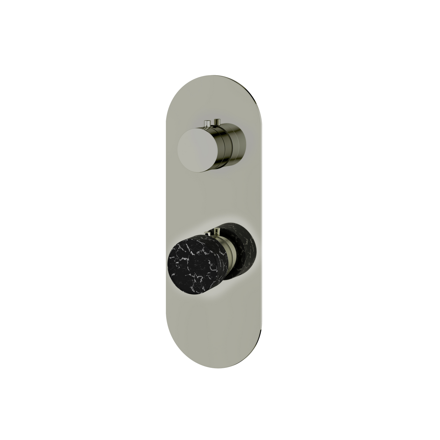 ROUND TRIM SET WITH 2-WAY SHARED DIVERTER FOR THERMOSTATIC VALVE
