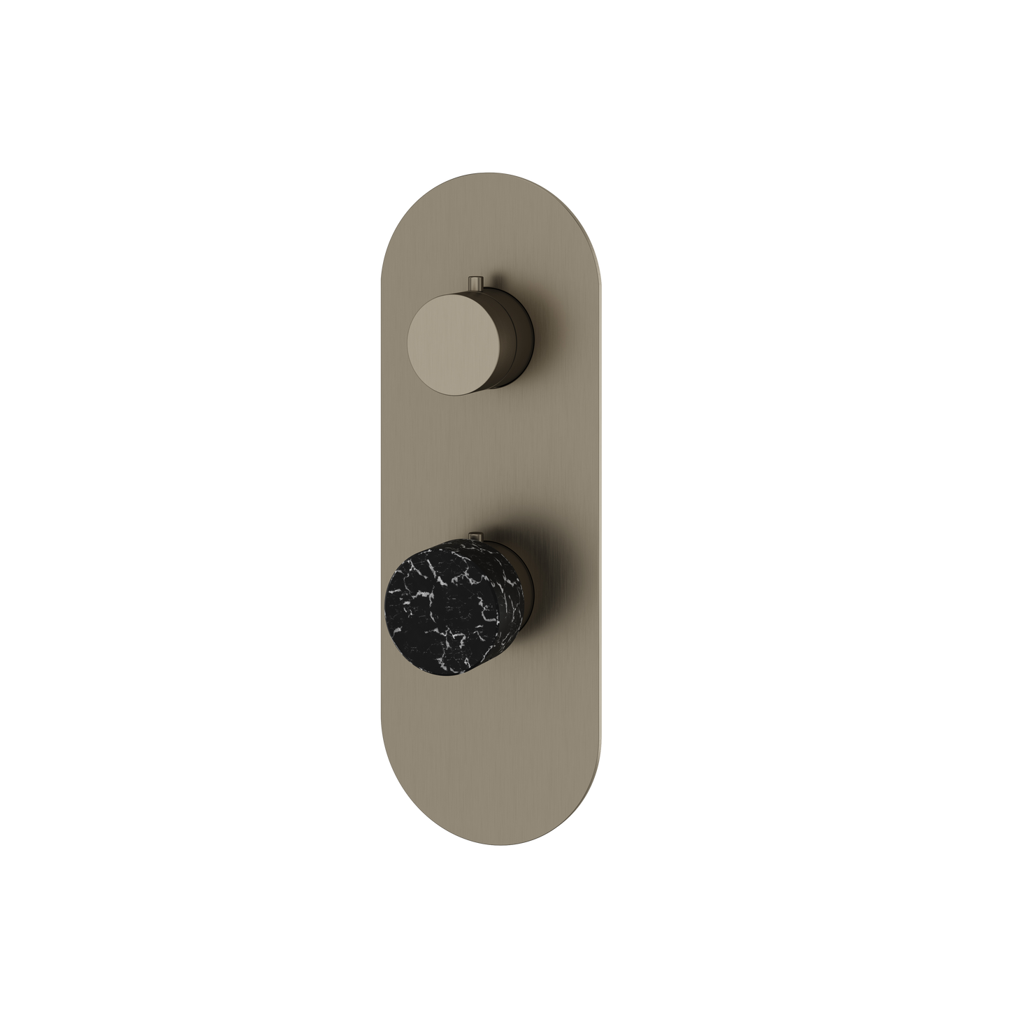 ROUND TRIM SET WITH 3-WAY NON-SHARED DIVERTER FOR THERMOSTATIC VALVE