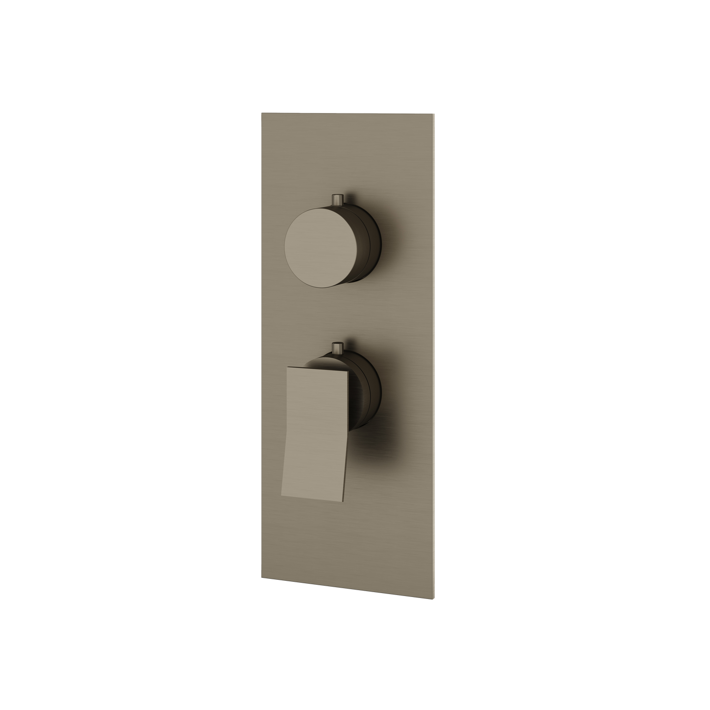 SQUARE ROUND TRIM SET FOR 1 SHUT-OFF THERMOSTATIC VALVE