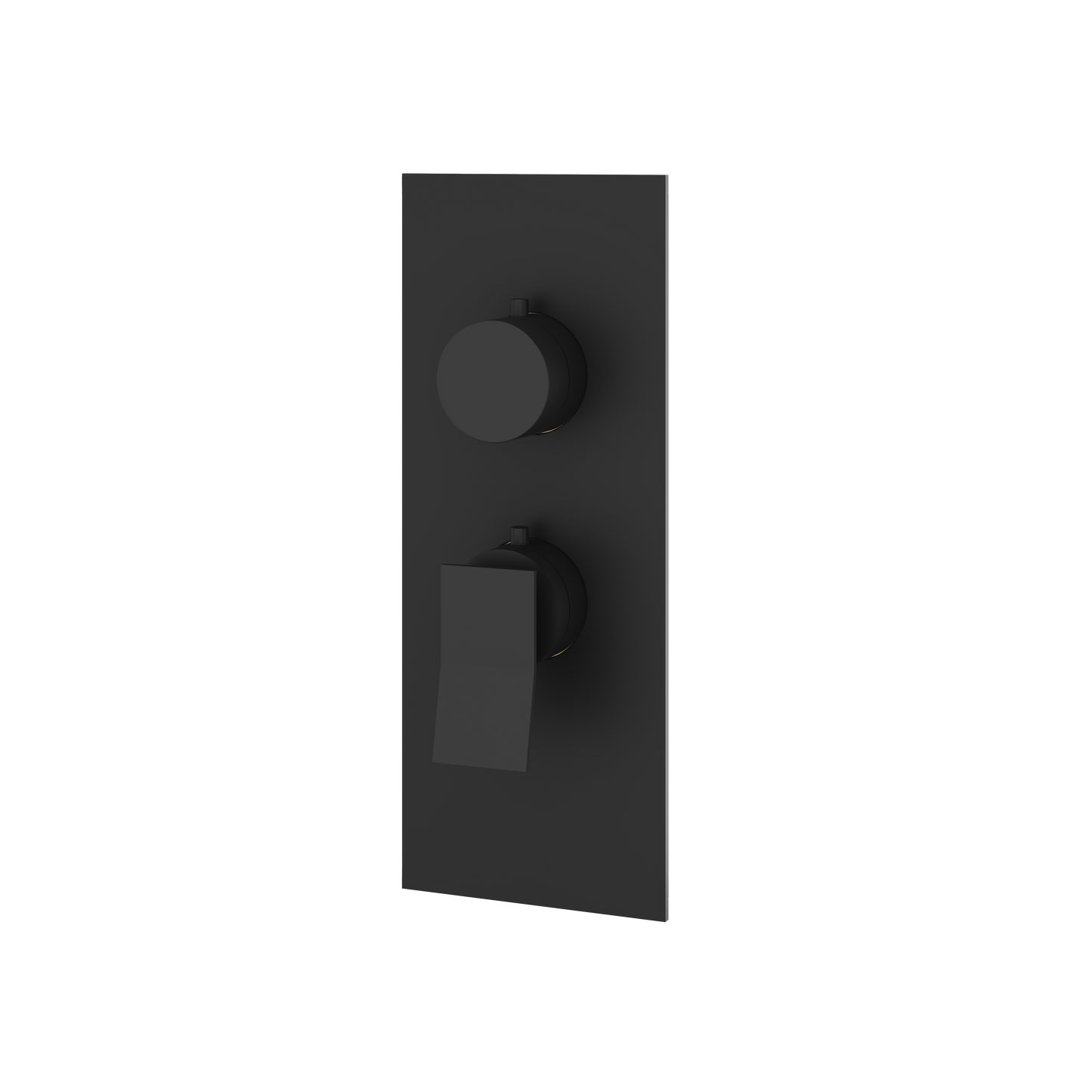 SQUARE ROUND TRIM SET FOR 1 SHUT-OFF THERMOSTATIC VALVE