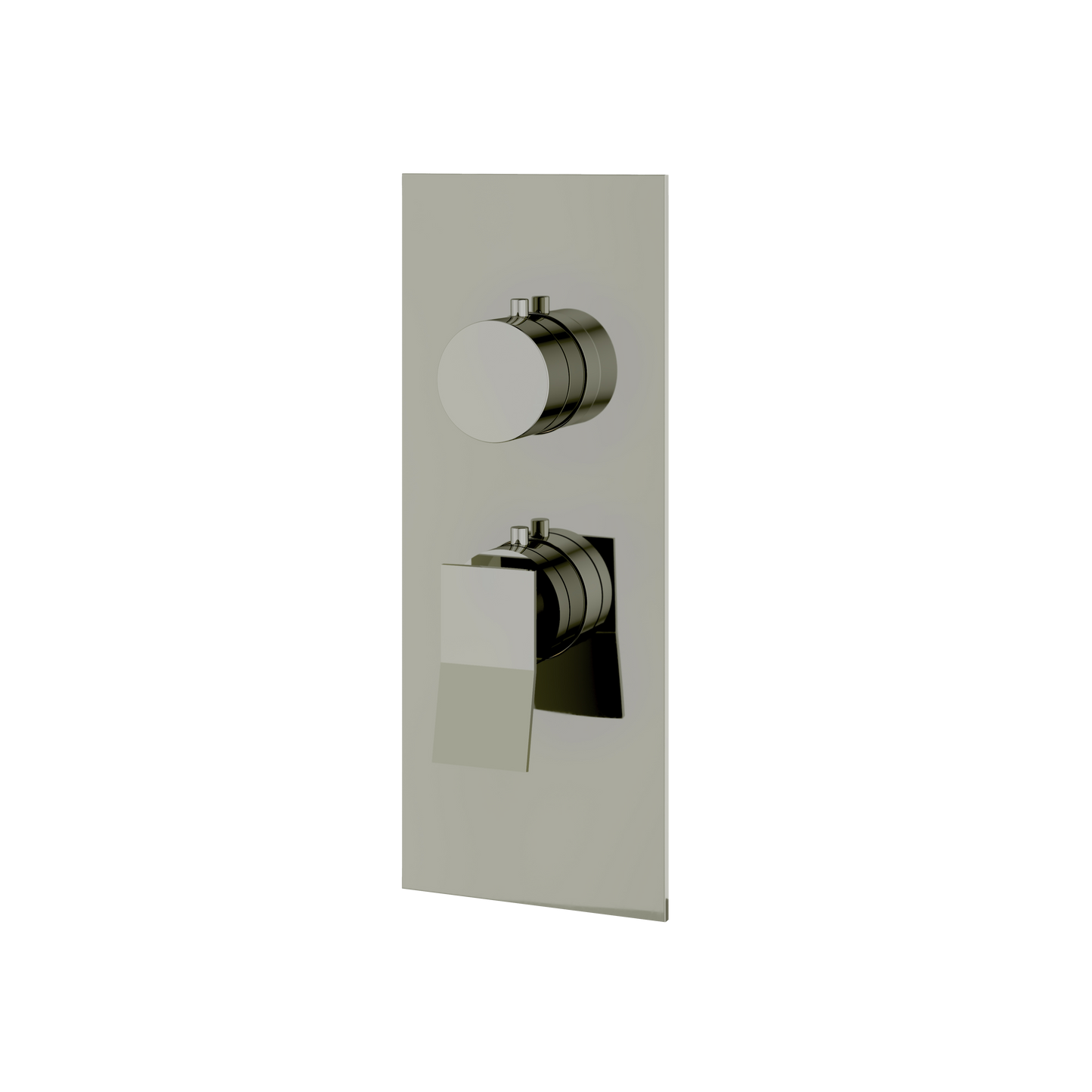 SQUARE ROUND TRIM SET FOR 1 SHUT-OFF THERMOSTATIC VALVE