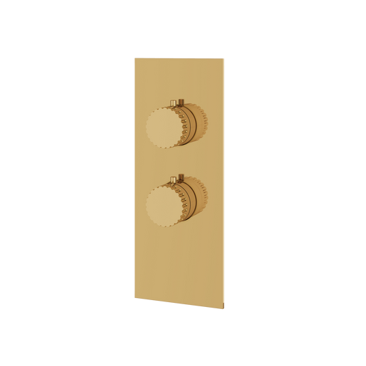 SQUARE ROUND TRIM SET FOR 1 SHUT-OFF THERMOSTATIC VALVE