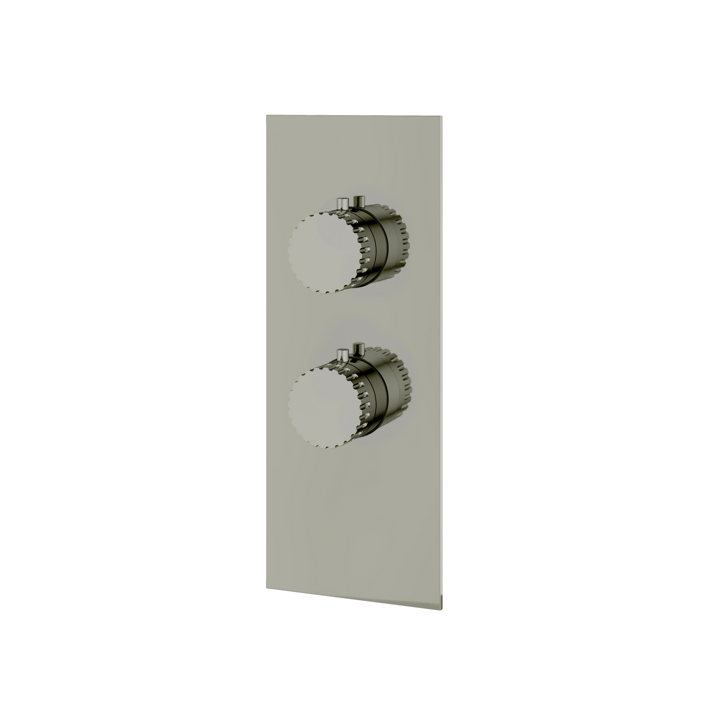 SQUARE ROUND TRIM SET FOR 1 SHUT-OFF THERMOSTATIC VALVE