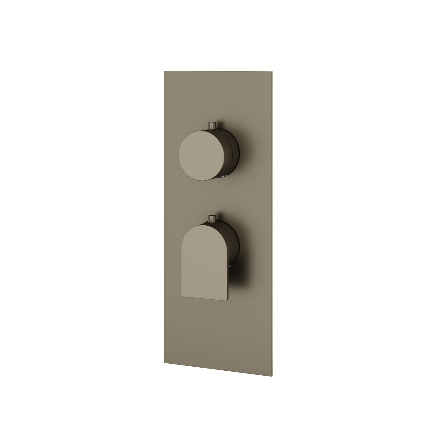 SQUARE ROUND TRIM SET FOR 1 SHUT-OFF THERMOSTATIC VALVE
