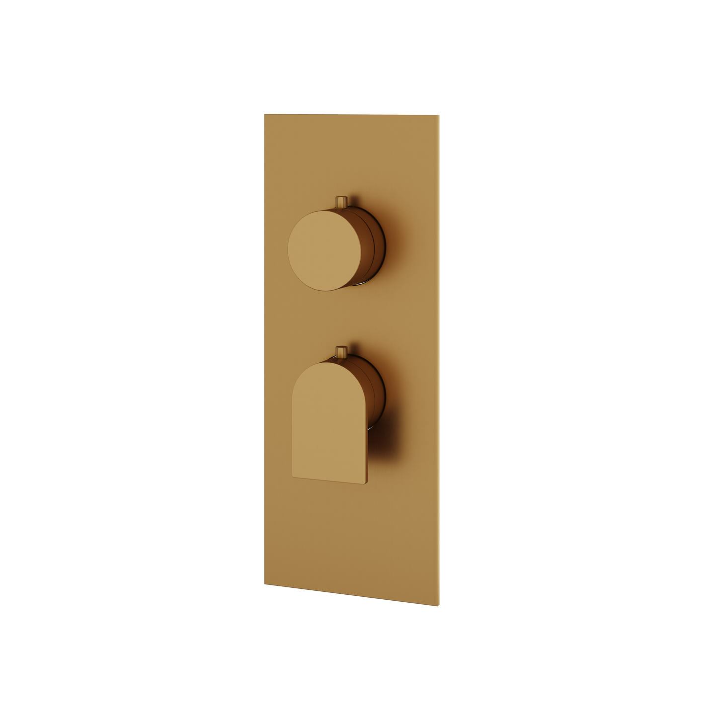 SQUARE ROUND TRIM SET FOR 1 SHUT-OFF THERMOSTATIC VALVE