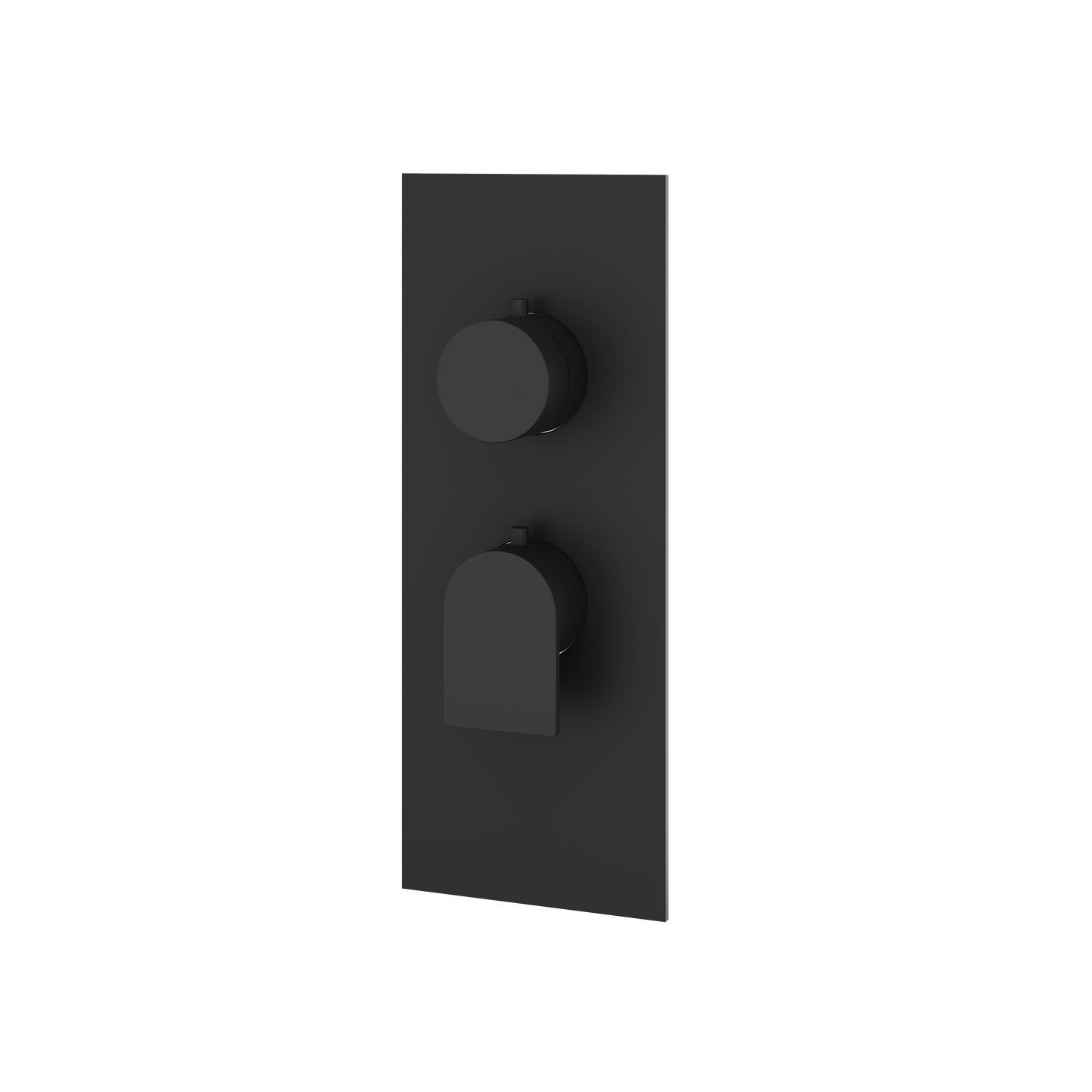 SQUARE ROUND TRIM SET FOR 1 SHUT-OFF THERMOSTATIC VALVE