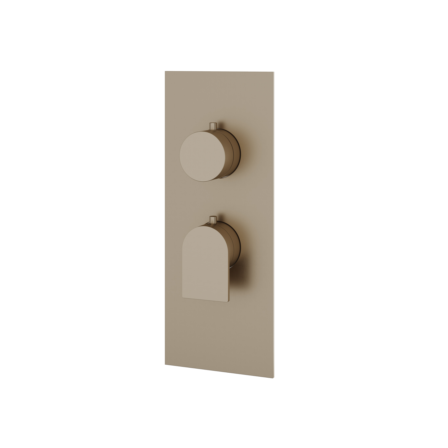 SQUARE ROUND TRIM SET FOR 1 SHUT-OFF THERMOSTATIC VALVE