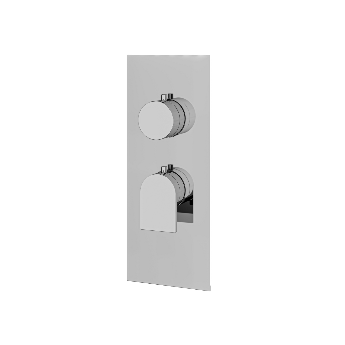 SQUARE ROUND TRIM SET FOR 1 SHUT-OFF THERMOSTATIC VALVE