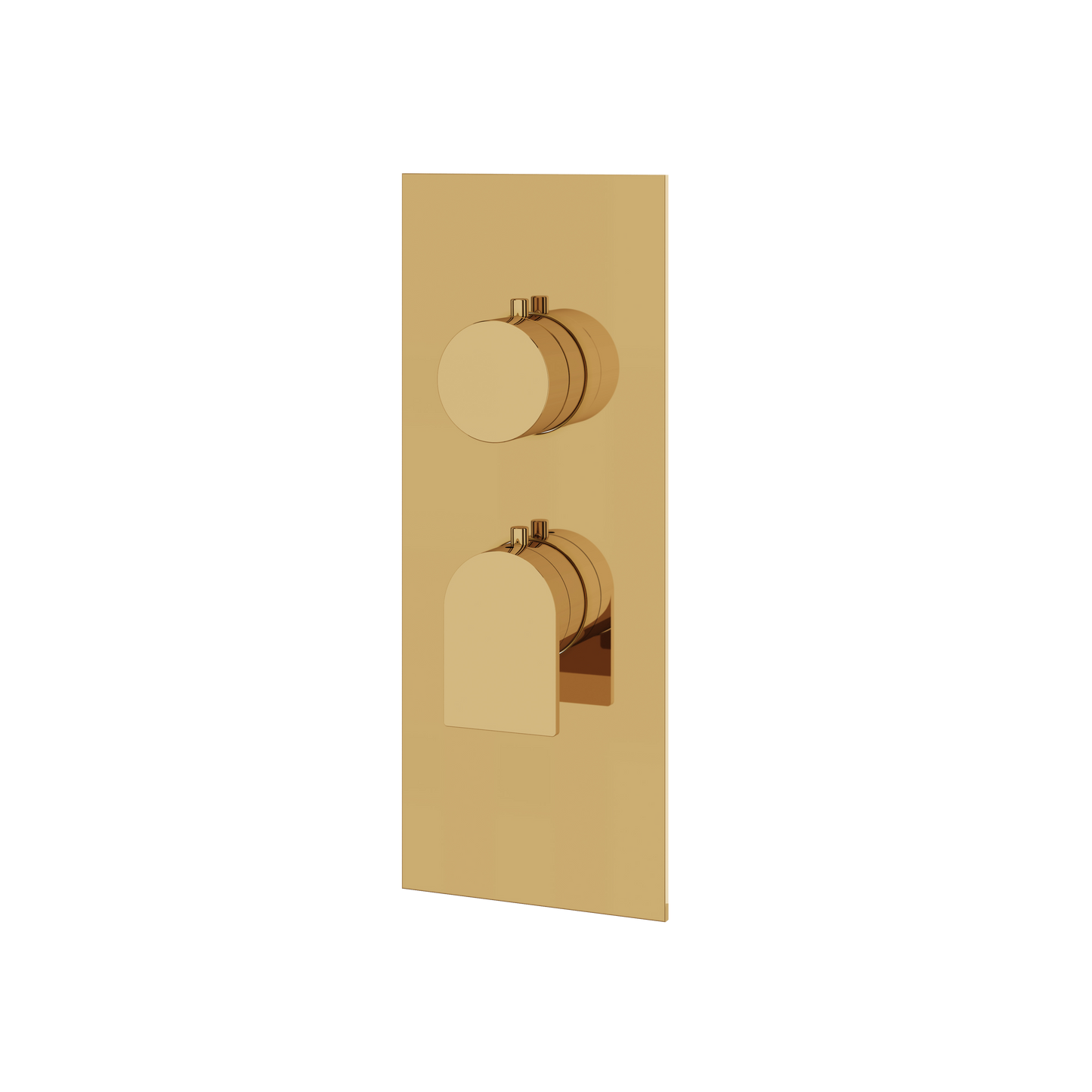 SQUARE ROUND TRIM SET FOR 1 SHUT-OFF THERMOSTATIC VALVE