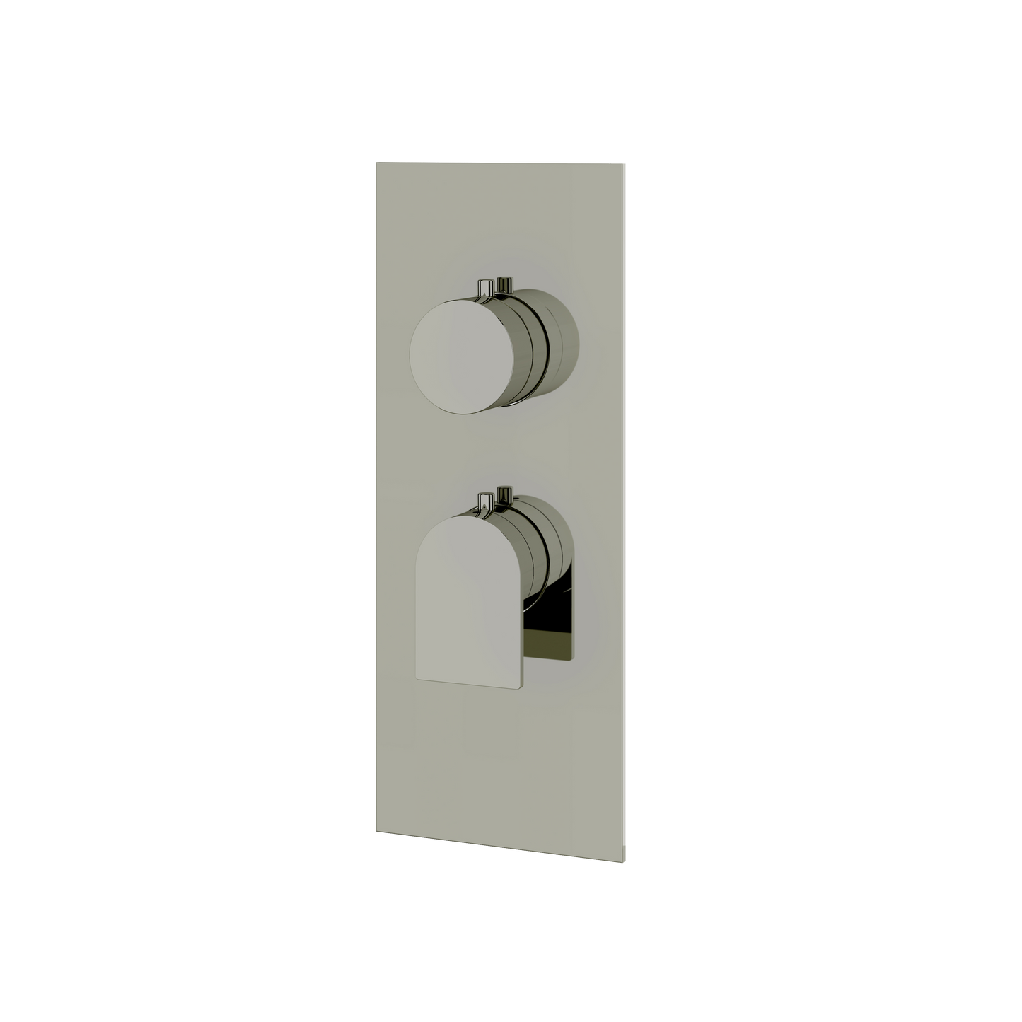 SQUARE ROUND TRIM SET FOR 1 SHUT-OFF THERMOSTATIC VALVE