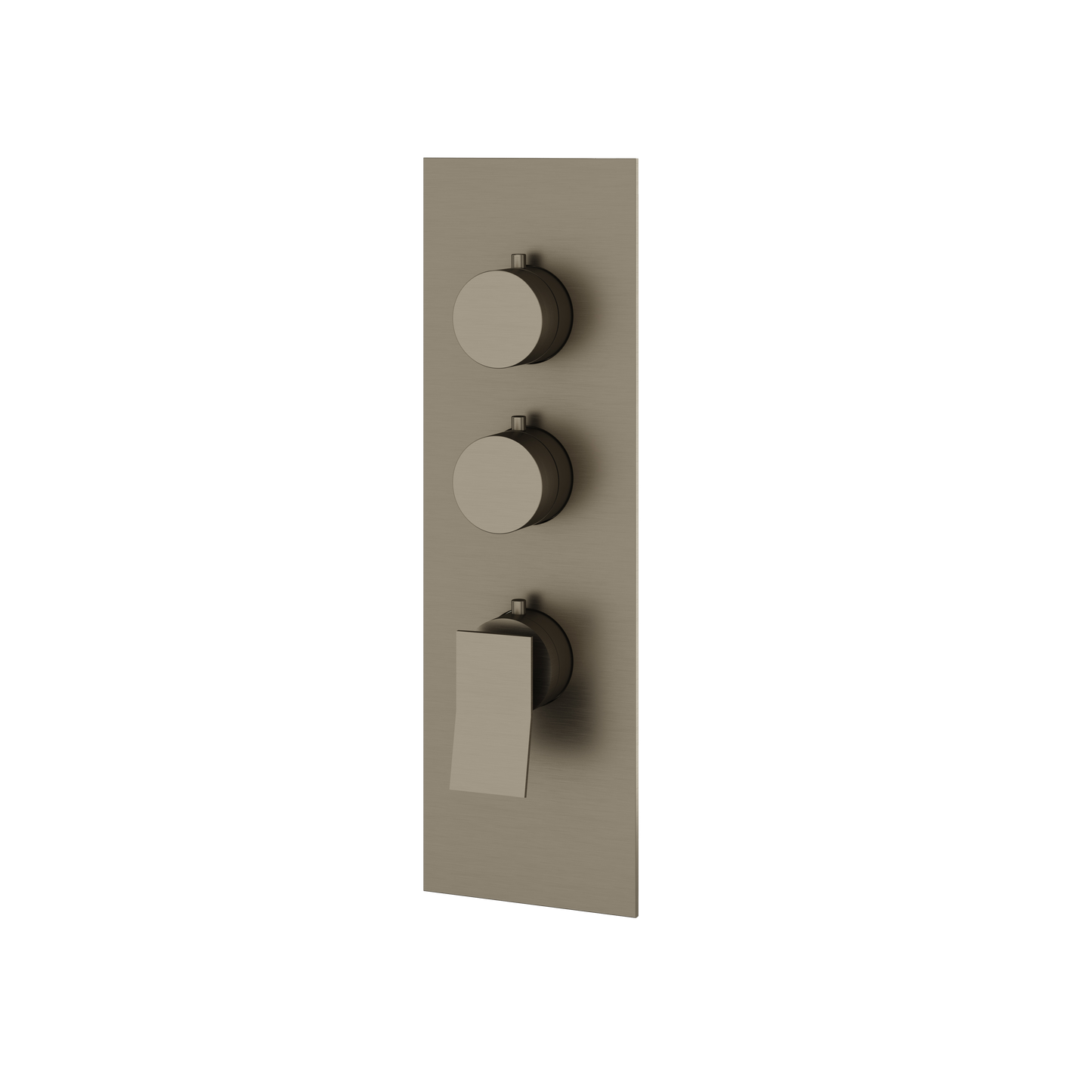 SQUARE ROUND TRIM SET FOR 2 SHUT-OFF THERMOSTATIC VALVE