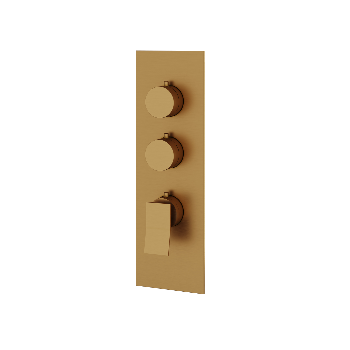 SQUARE ROUND TRIM SET FOR 2 SHUT-OFF THERMOSTATIC VALVE
