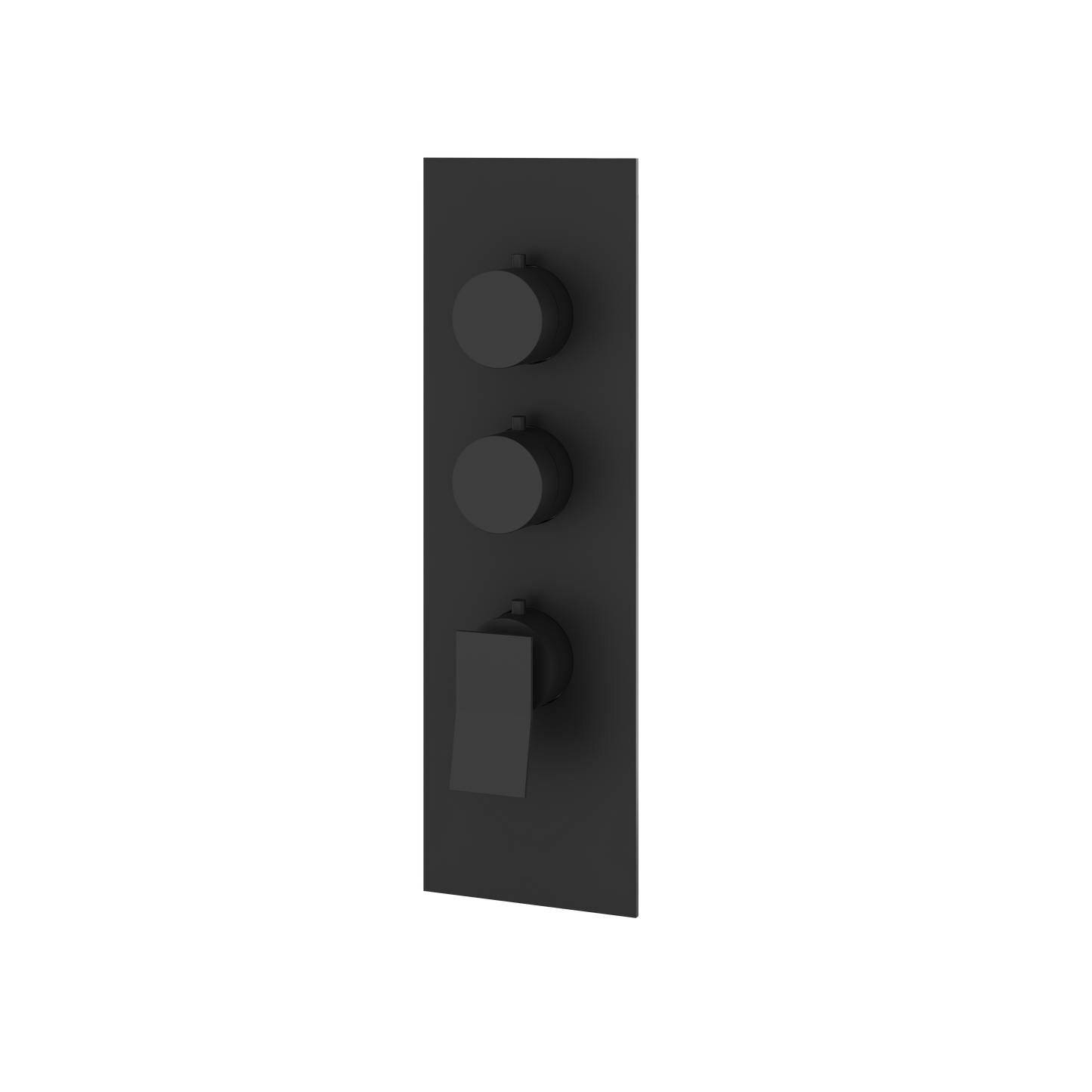 SQUARE ROUND TRIM SET FOR 2 SHUT-OFF THERMOSTATIC VALVE