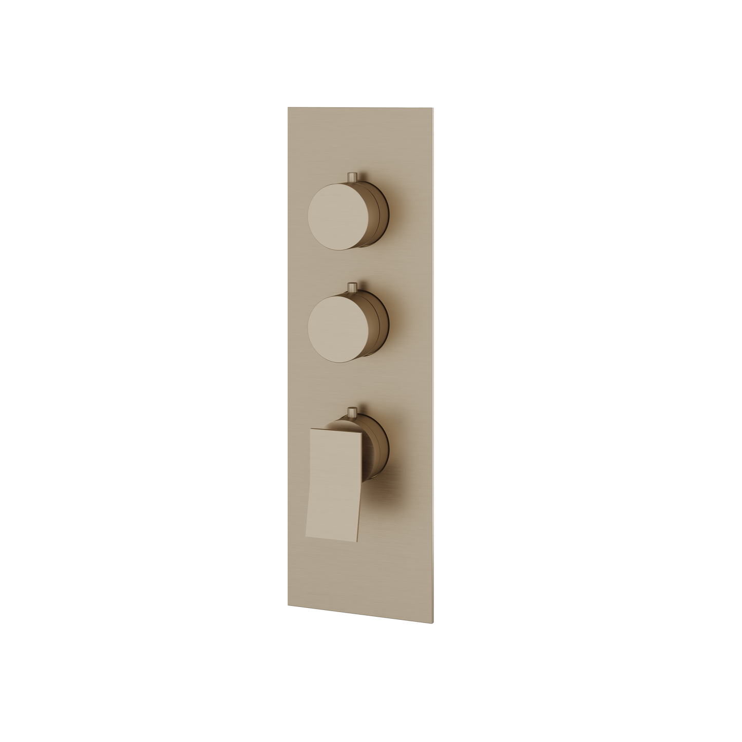 SQUARE ROUND TRIM SET FOR 2 SHUT-OFF THERMOSTATIC VALVE