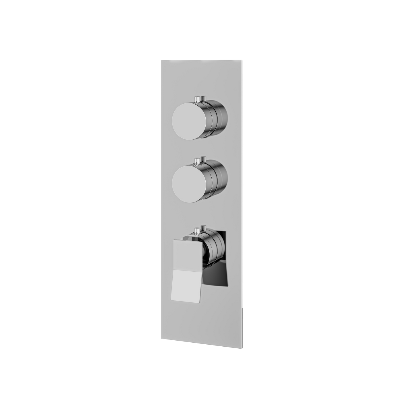 SQUARE ROUND TRIM SET FOR 2 SHUT-OFF THERMOSTATIC VALVE