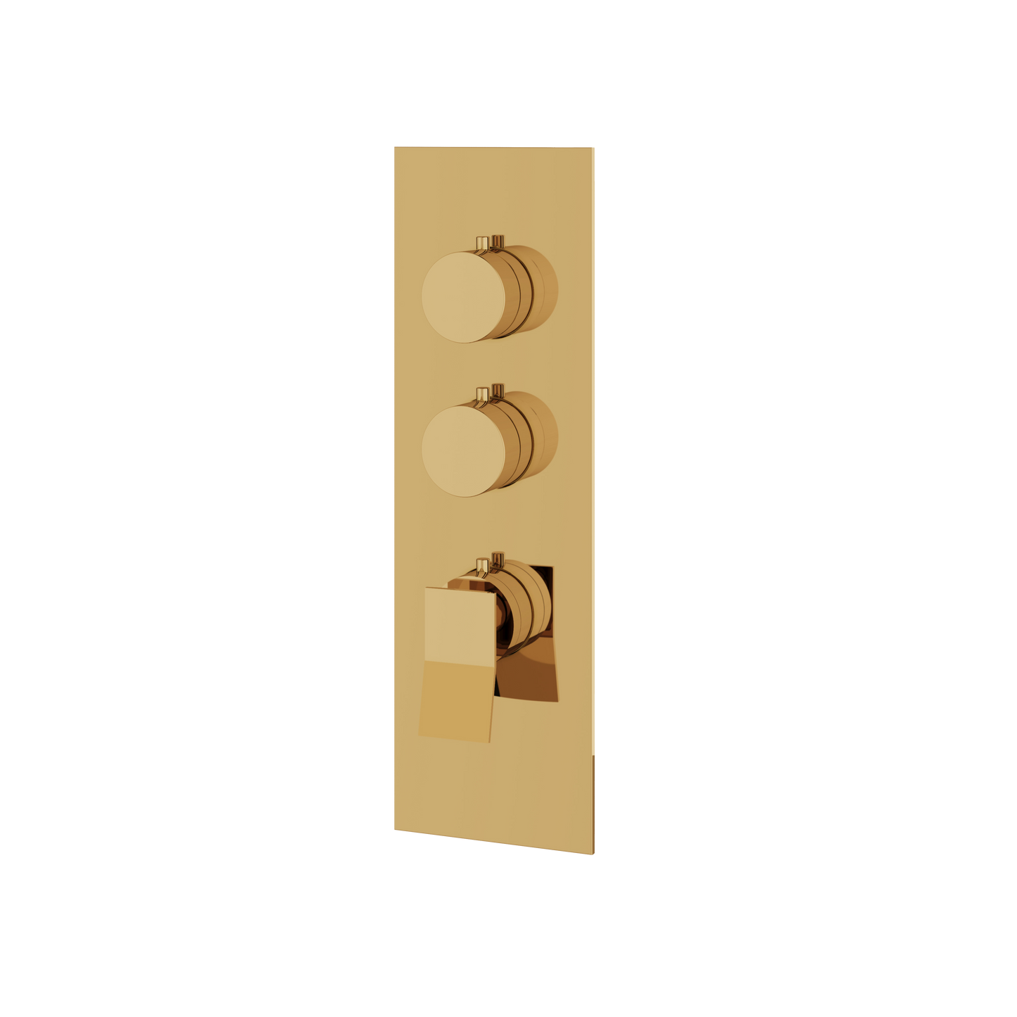 SQUARE ROUND TRIM SET FOR 2 SHUT-OFF THERMOSTATIC VALVE
