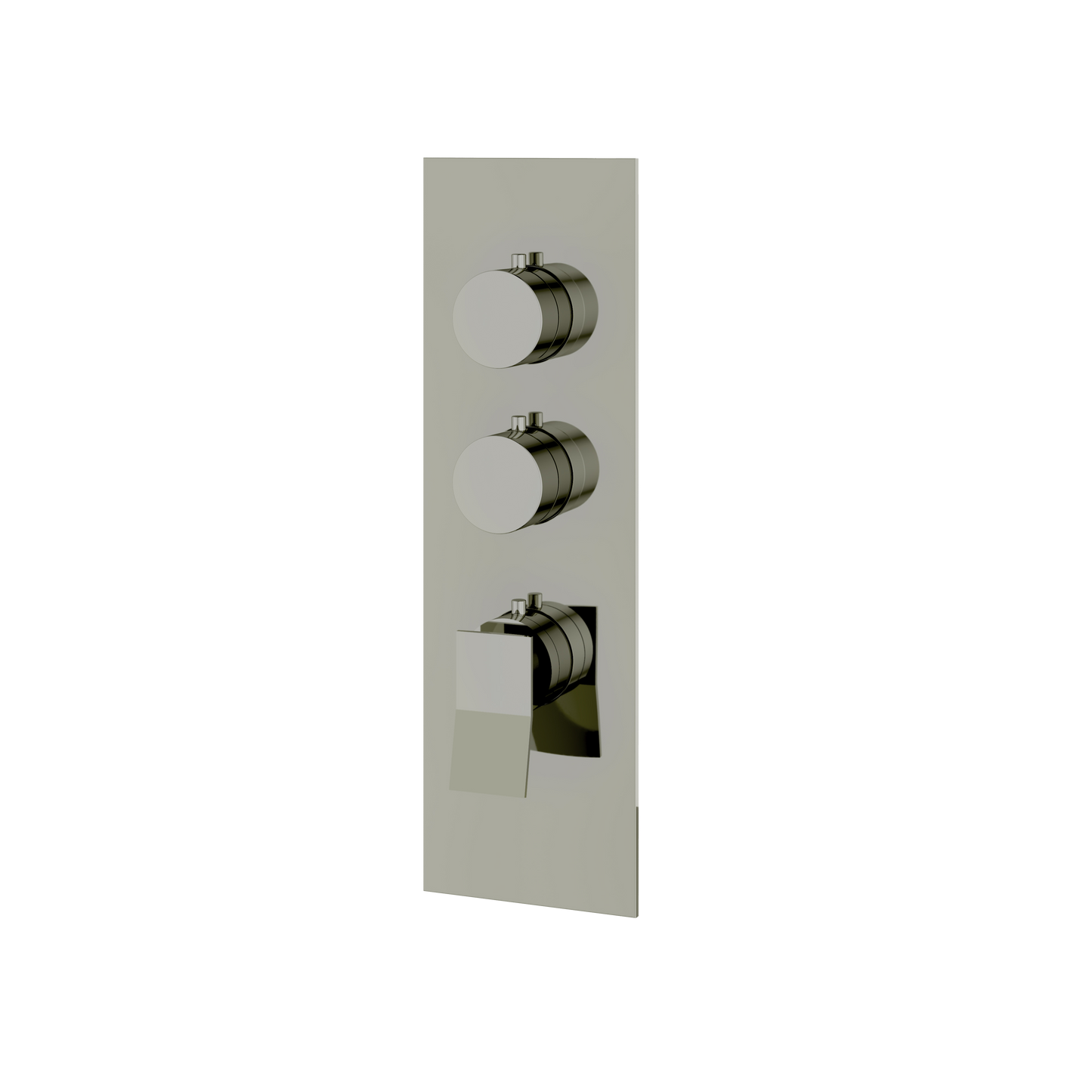 SQUARE ROUND TRIM SET FOR 2 SHUT-OFF THERMOSTATIC VALVE