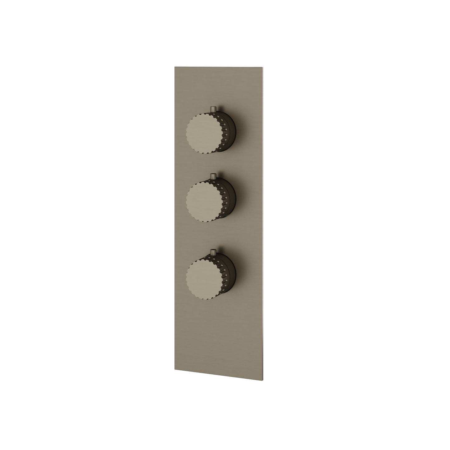 SQUARE ROUND TRIM SET FOR 2 SHUT-OFF THERMOSTATIC VALVE