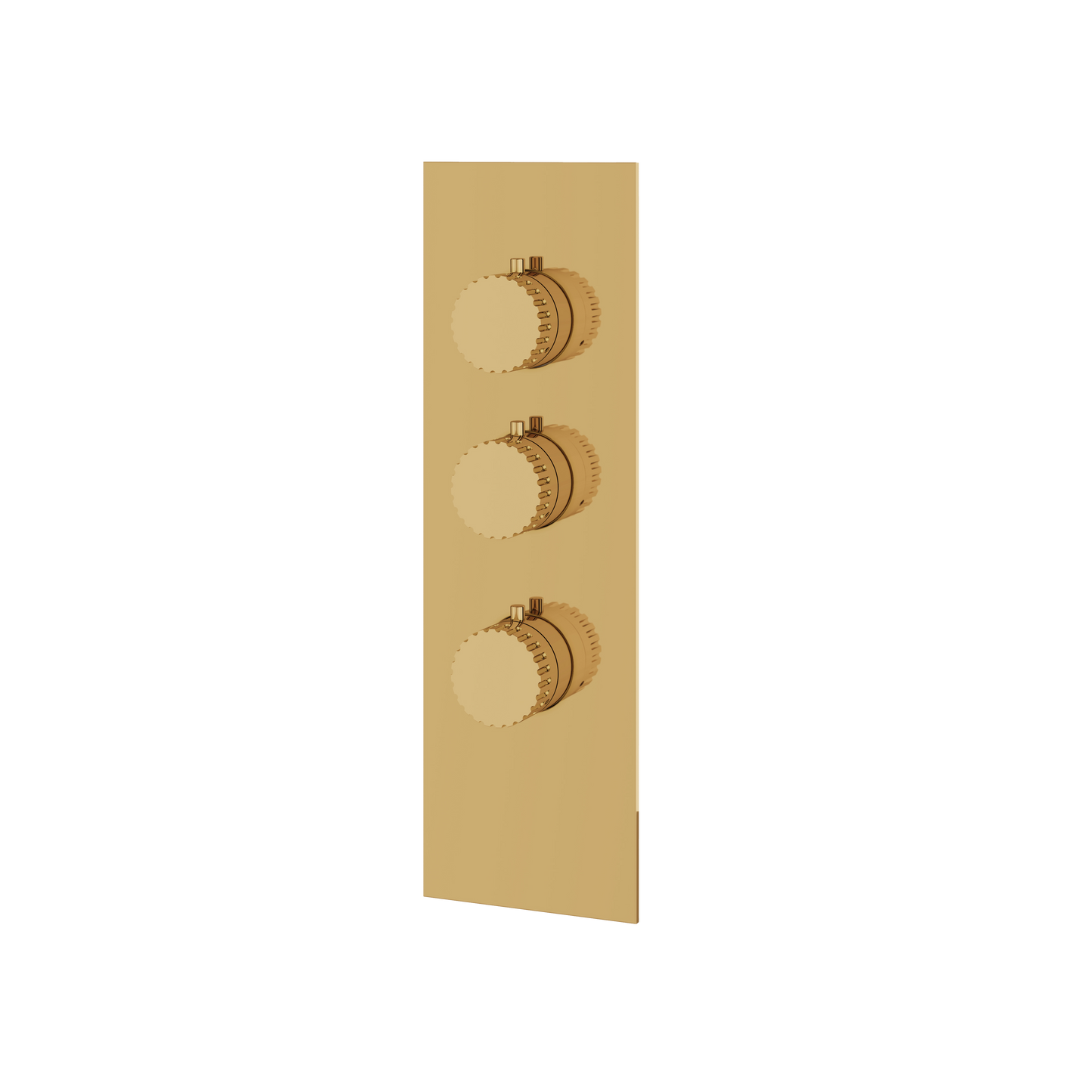 SQUARE ROUND TRIM SET FOR 2 SHUT-OFF THERMOSTATIC VALVE