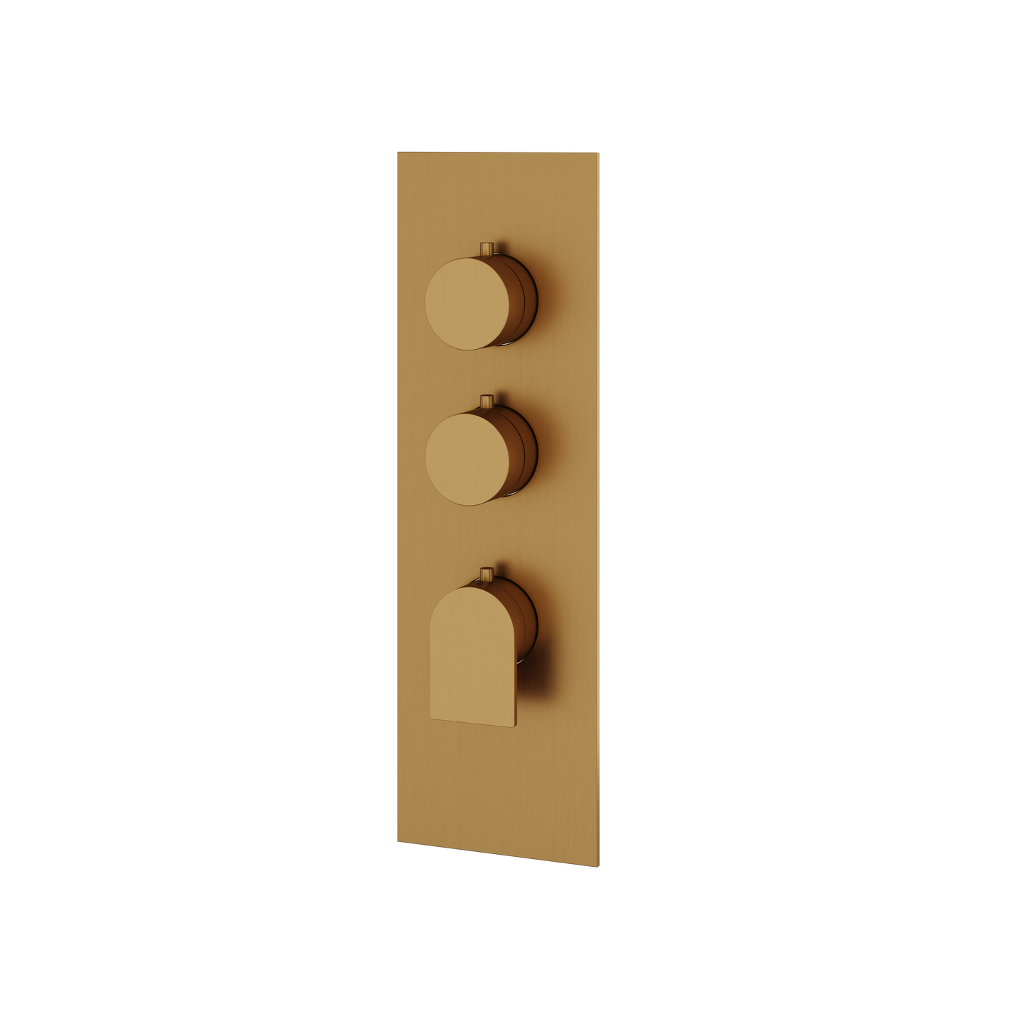 SQUARE ROUND TRIM SET FOR 2 SHUT-OFF THERMOSTATIC VALVE