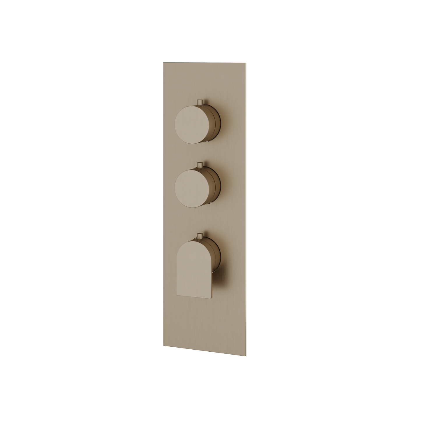 SQUARE ROUND TRIM SET FOR 2 SHUT-OFF THERMOSTATIC VALVE
