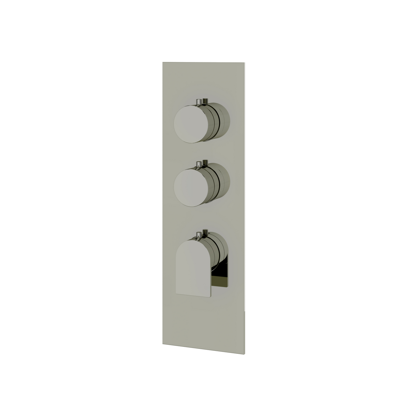 SQUARE ROUND TRIM SET FOR 2 SHUT-OFF THERMOSTATIC VALVE