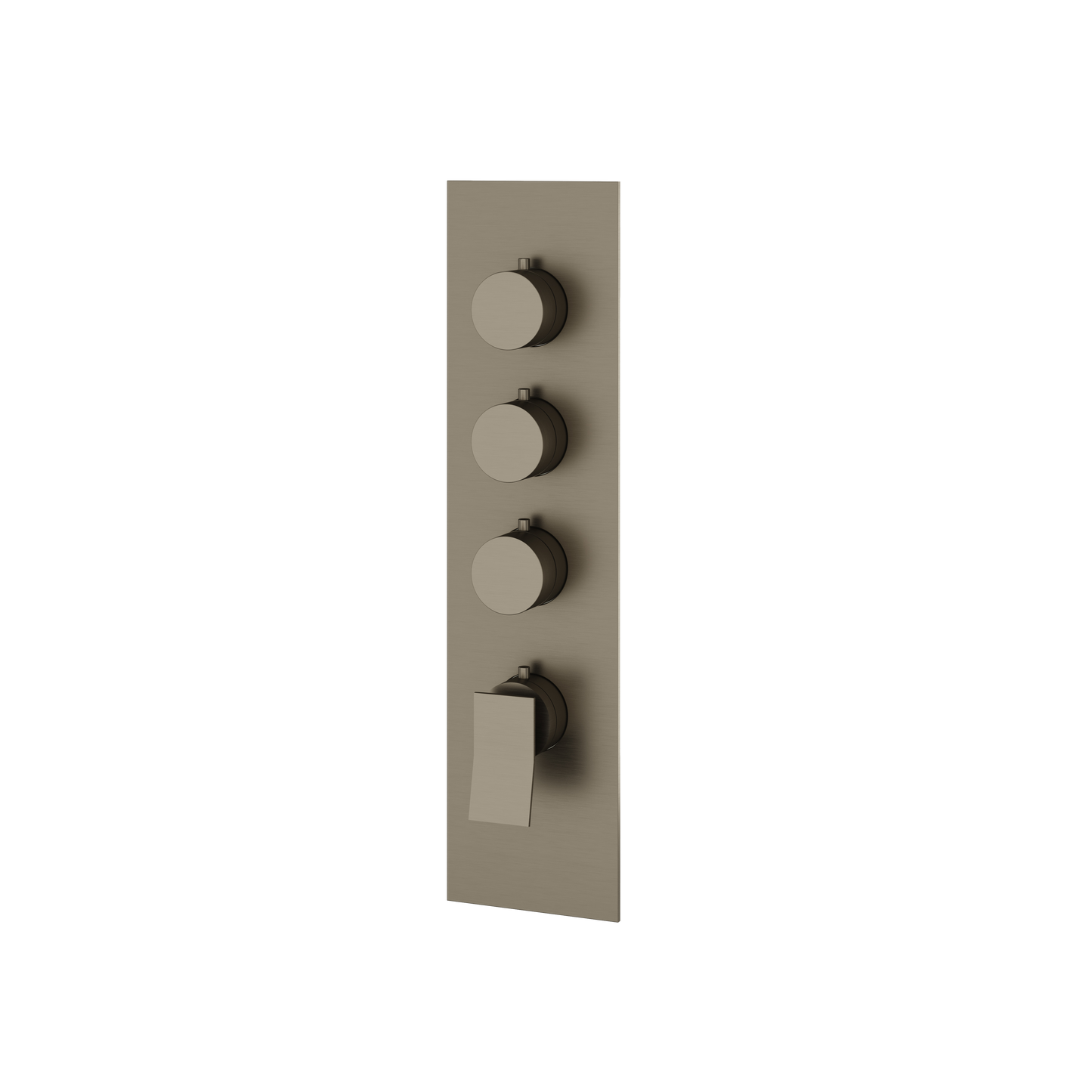 SQUARE ROUND TRIM SET FOR 3 SHUT-OFF THERMOSTATIC VALVE