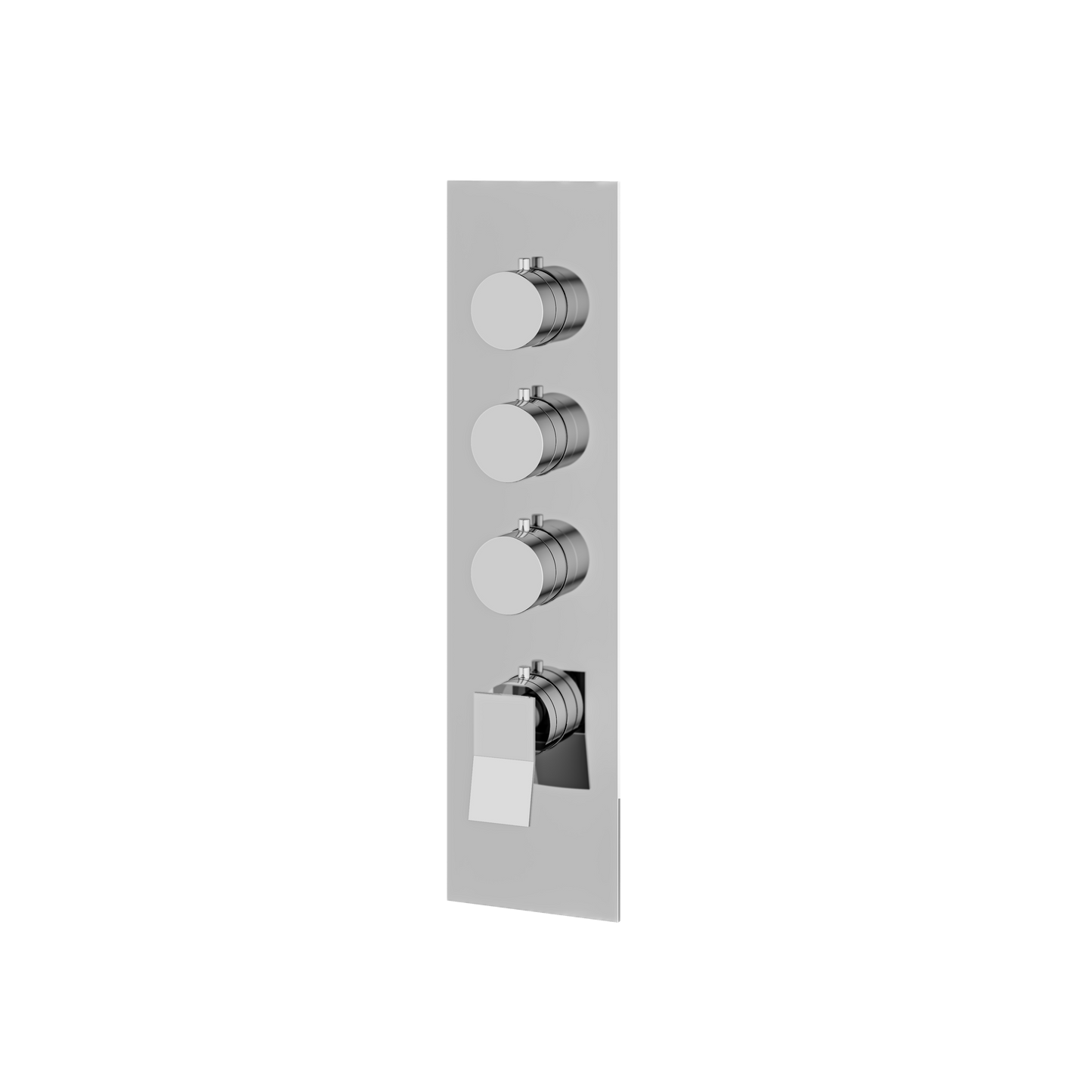 SQUARE ROUND TRIM SET FOR 3 SHUT-OFF THERMOSTATIC VALVE
