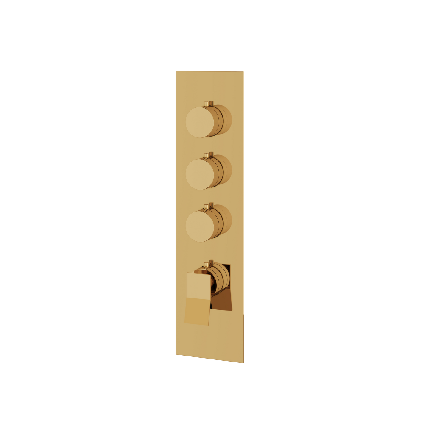 SQUARE ROUND TRIM SET FOR 3 SHUT-OFF THERMOSTATIC VALVE