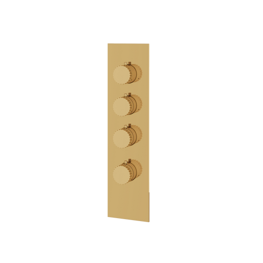 SQUARE ROUND TRIM SET FOR 3 SHUT-OFF THERMOSTATIC VALVE