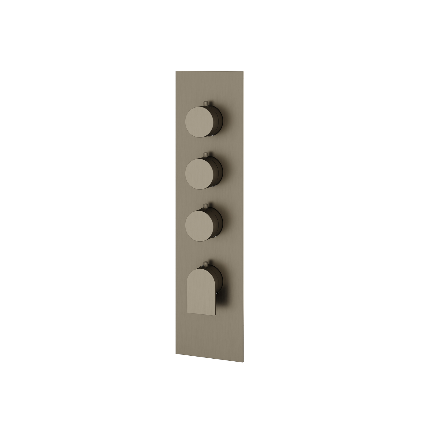 SQUARE ROUND TRIM SET FOR 3 SHUT-OFF THERMOSTATIC VALVE