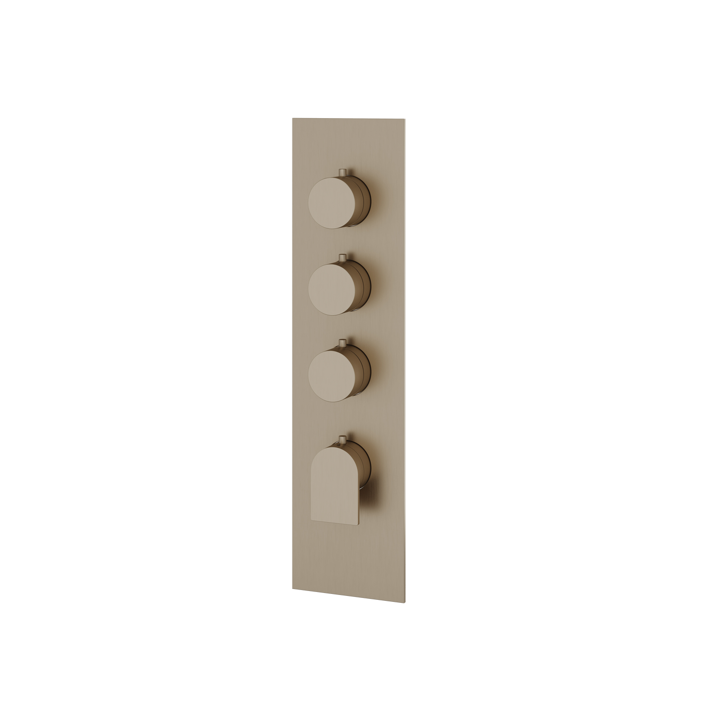 SQUARE ROUND TRIM SET FOR 3 SHUT-OFF THERMOSTATIC VALVE