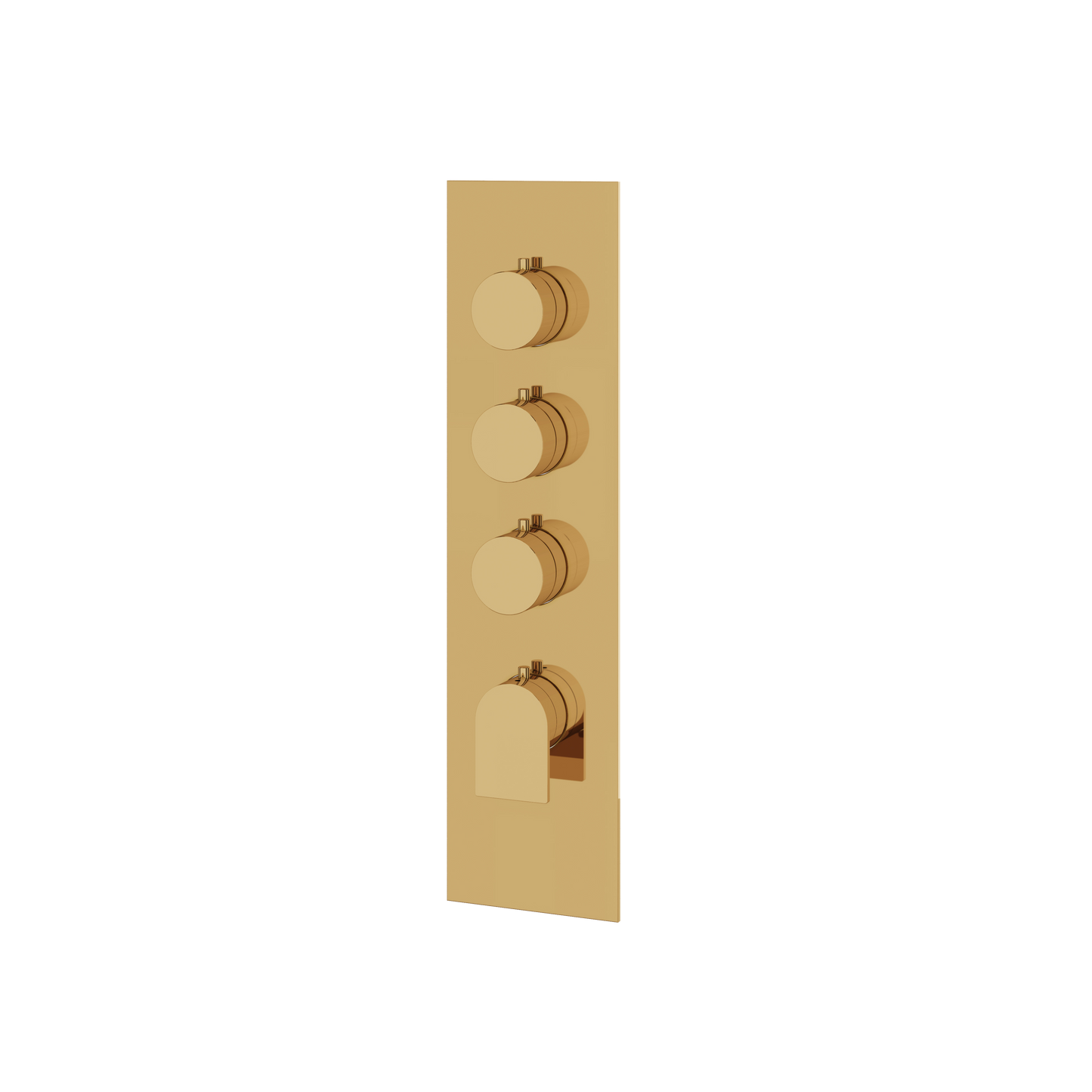 SQUARE ROUND TRIM SET FOR 3 SHUT-OFF THERMOSTATIC VALVE
