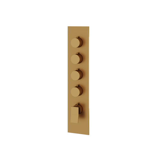 SQUARE ROUND TRIM SET FOR 4 SHUT-OFF THERMOSTATIC VALVE