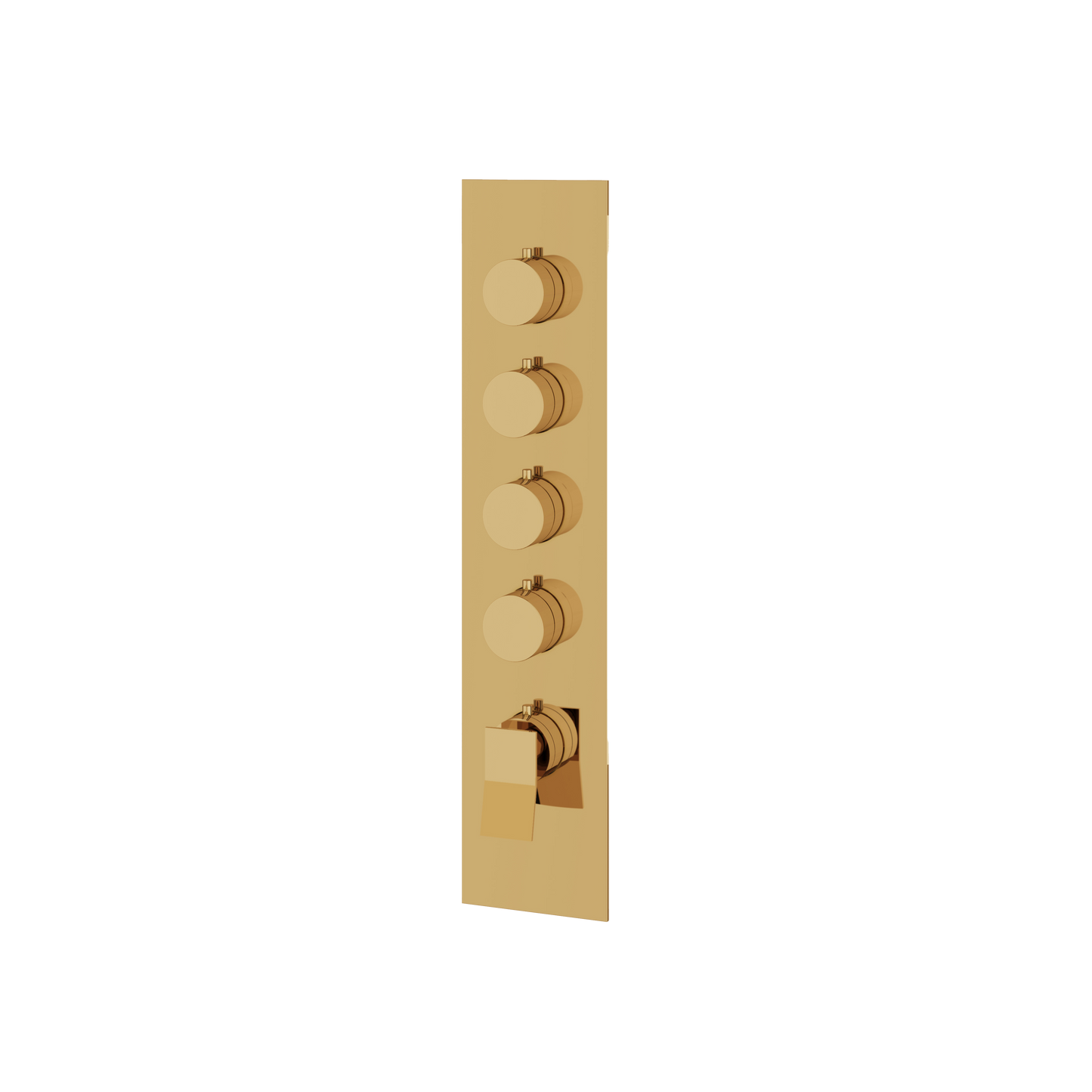 SQUARE ROUND TRIM SET FOR 4 SHUT-OFF THERMOSTATIC VALVE