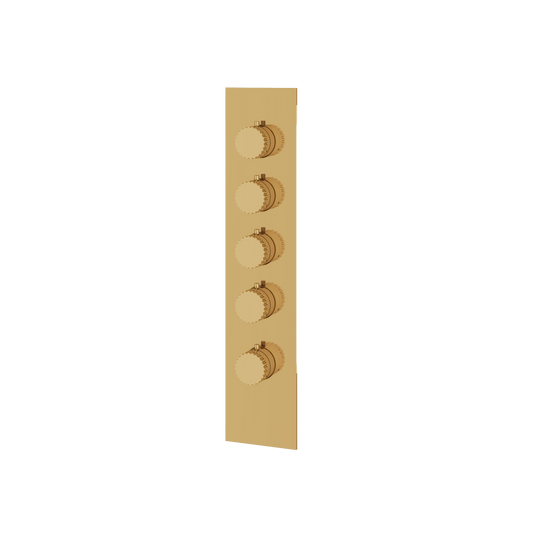 SQUARE ROUND TRIM SET FOR 4 SHUT-OFF THERMOSTATIC VALVE