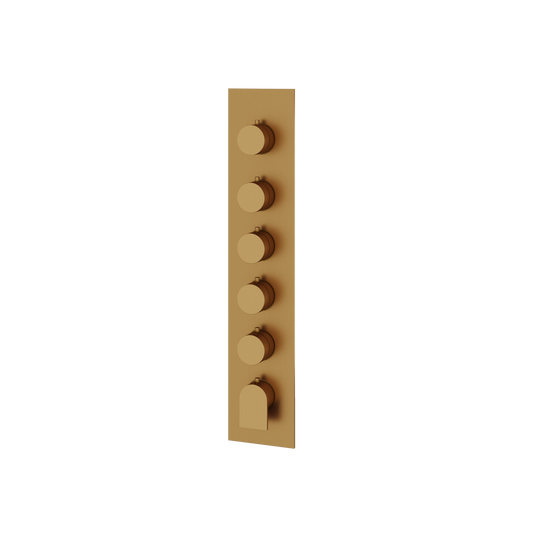 SQUARE ROUND TRIM SET FOR 5 SHUT-OFF THERMOSTATIC VALVE