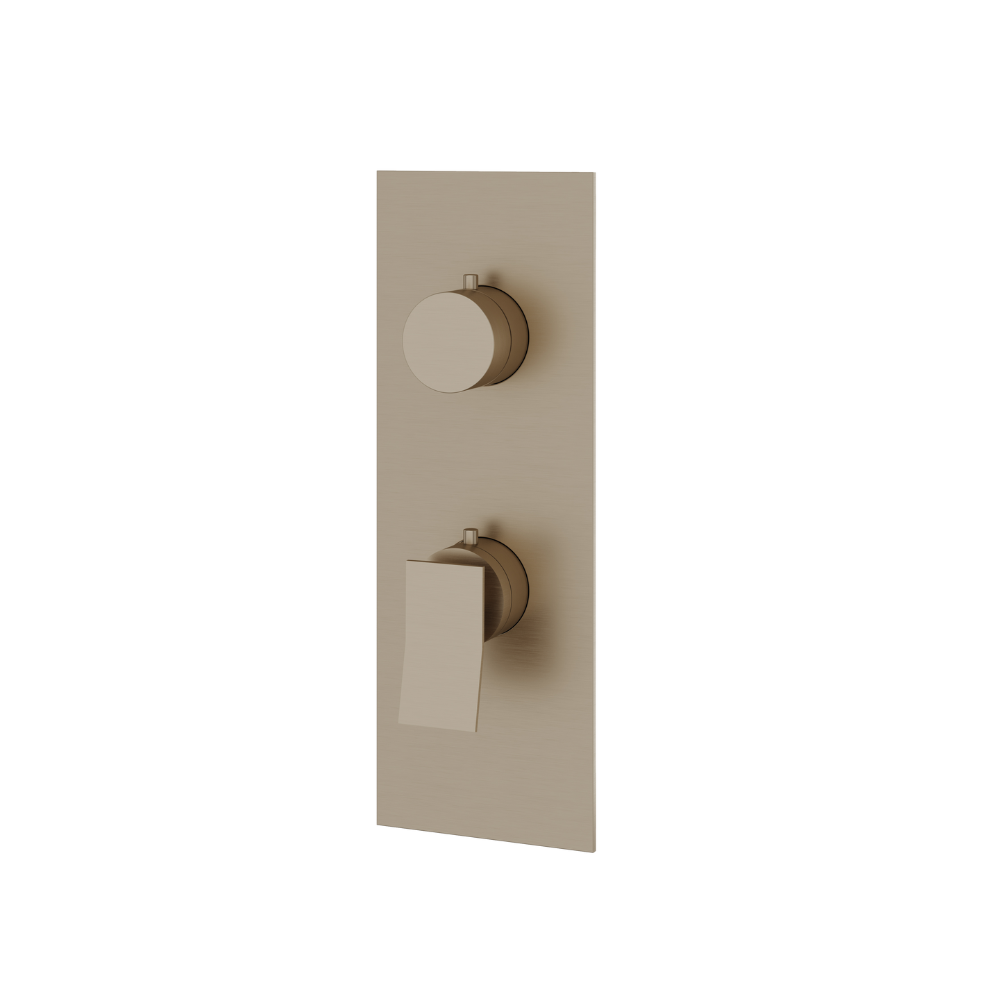SQUARE ROUND TRIM SET WITH 2-WAY SHARED DIVERTER FOR THERMOSTATIC VALVE