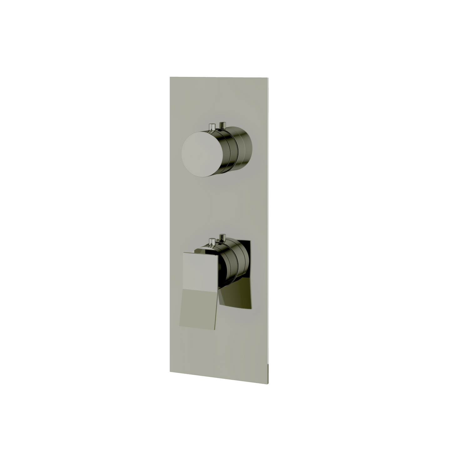 SQUARE ROUND TRIM SET WITH 2-WAY SHARED DIVERTER FOR THERMOSTATIC VALVE