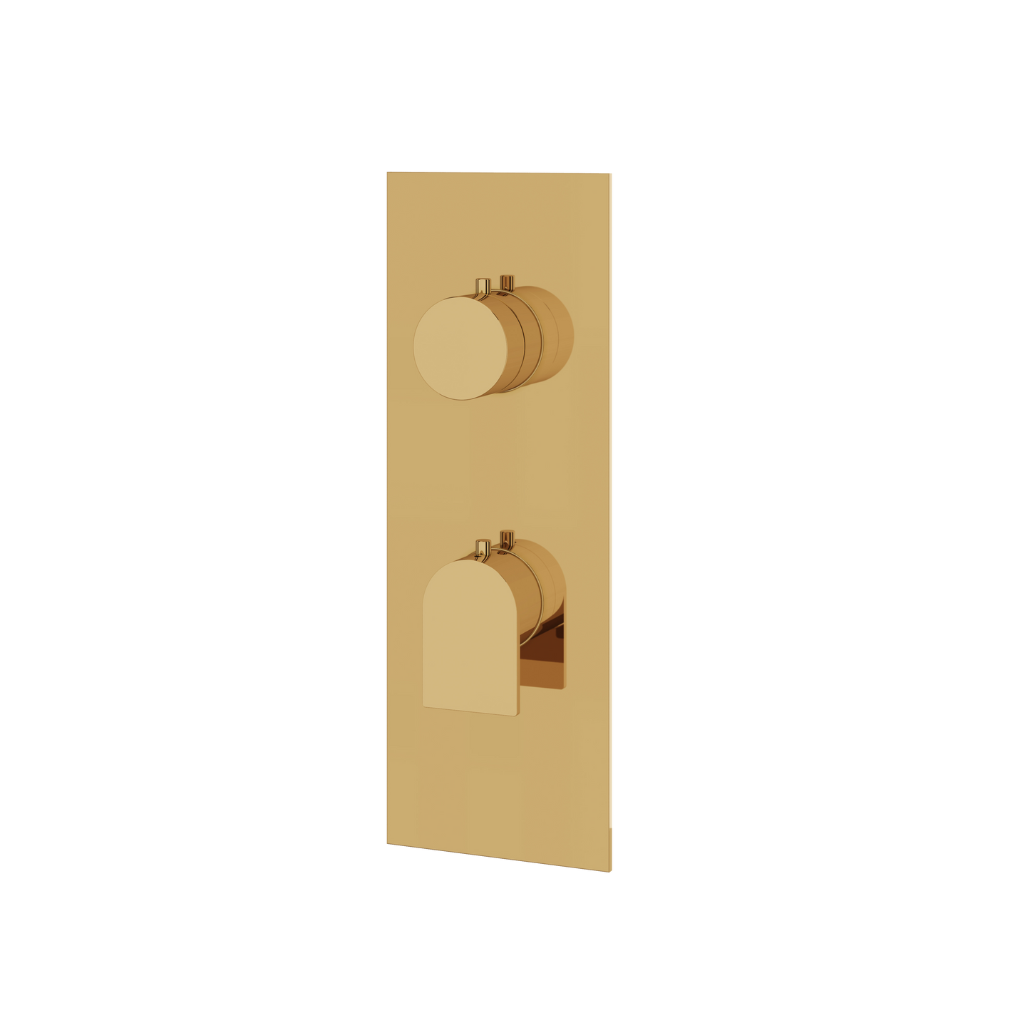 SQUARE ROUND TRIM SET WITH 2-WAY SHARED DIVERTER FOR THERMOSTATIC VALVE