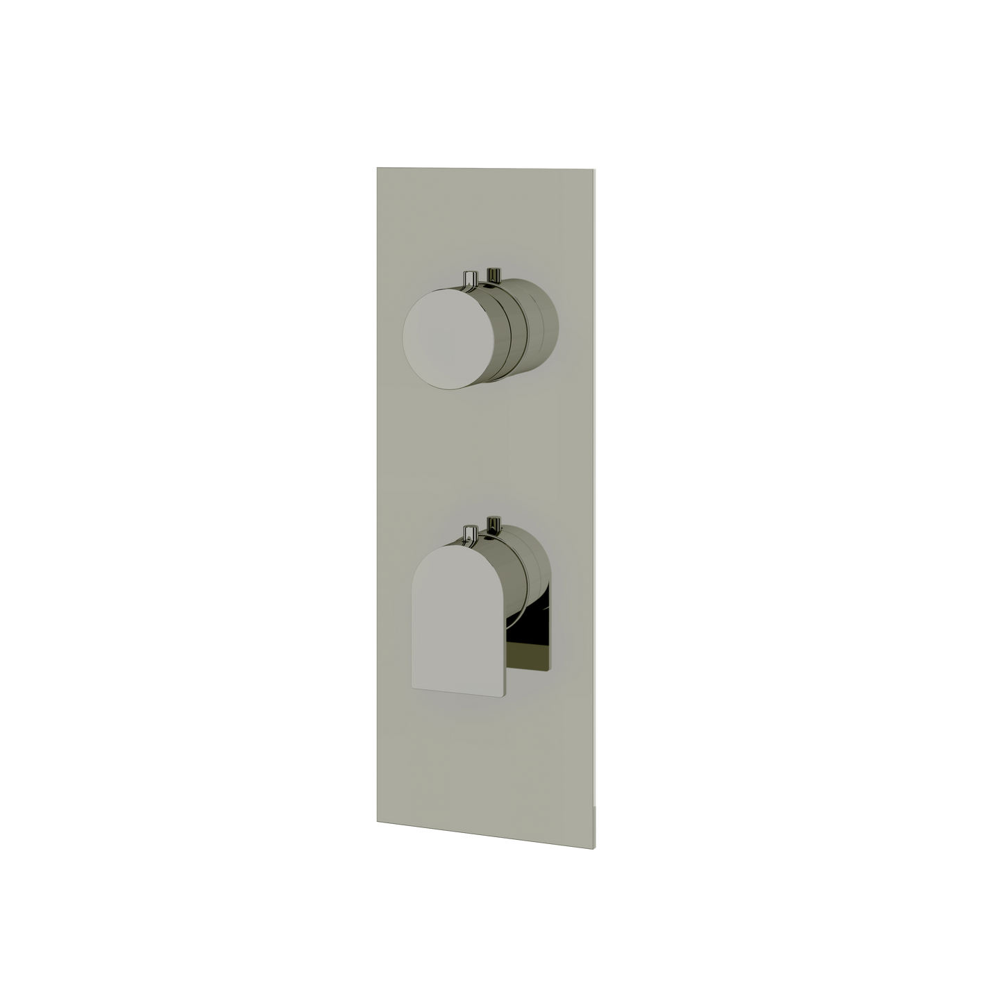 SQUARE ROUND TRIM SET WITH 2-WAY SHARED DIVERTER FOR THERMOSTATIC VALVE
