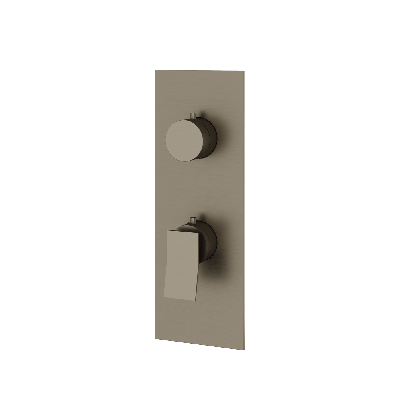 SQUARE ROUND TRIM SET WITH 3-WAY SHARED DIVERTER FOR THERMOSTATIC VALVE