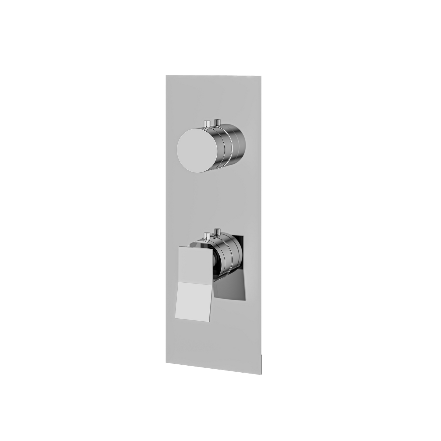 SQUARE ROUND TRIM SET WITH 3-WAY SHARED DIVERTER FOR THERMOSTATIC VALVE