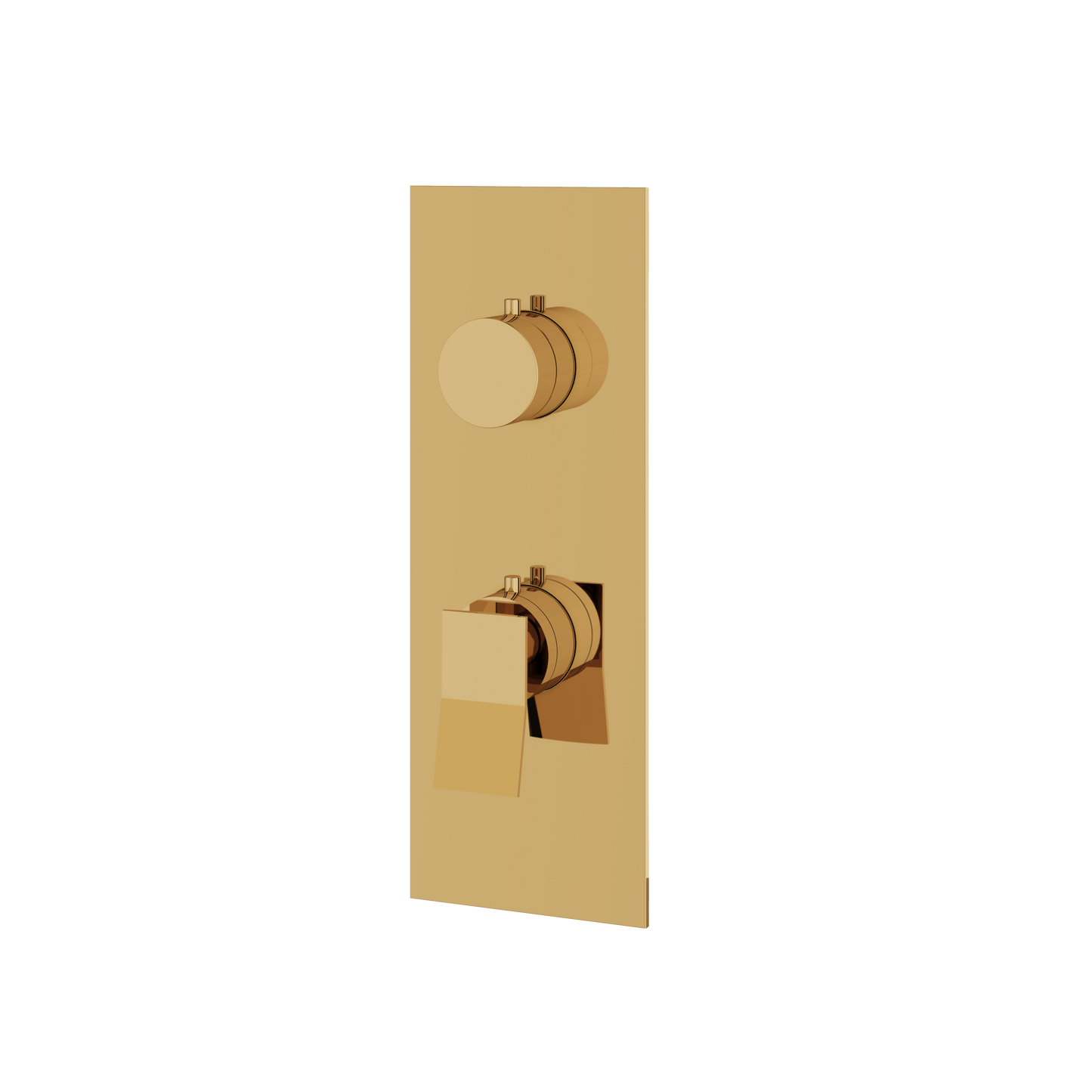 SQUARE ROUND TRIM SET WITH 3-WAY SHARED DIVERTER FOR THERMOSTATIC VALVE