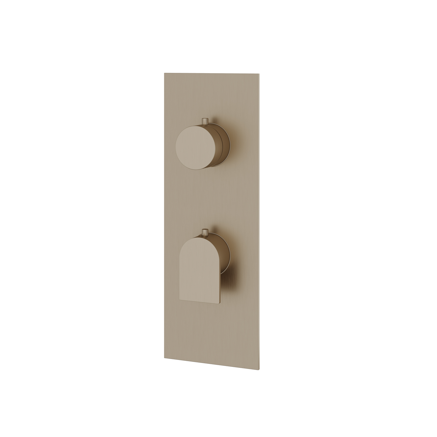 SQUARE ROUND TRIM SET WITH 2-WAY NON-SHARED DIVERTER FOR THERMOSTATIC VALVE