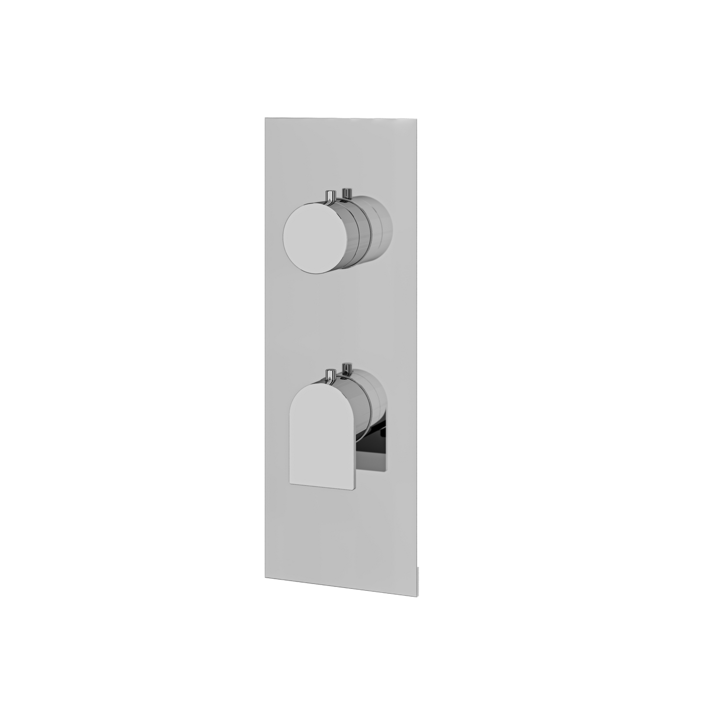 SQUARE ROUND TRIM SET WITH 2-WAY NON-SHARED DIVERTER FOR THERMOSTATIC VALVE
