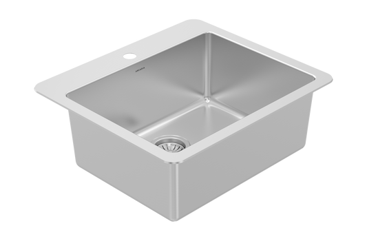 ZOMODO ARC130T 25" Single Sink TM Tap Ledge, 16ga, R20, Single Box