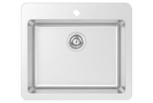 ZOMODO ARC130T 25" Single Sink TM Tap Ledge, 16ga, R20, Single Box